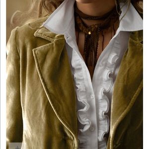 ZARA WOMAN - luxe cropped velvet blazer